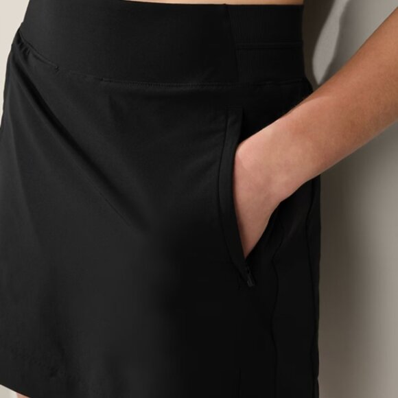 Athleta Brooklyn Mid Rise 16” Skorts in Black (Size 10 or 12 TALL) BNWT - Picture 4 of 4